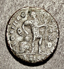 GRATIAN Drags Captive, Chi-Rho ☧ Christogam, Imperial Roman Glory Coin, 16-17mm — photo 2