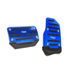 Car Pedal Pads Set, Alloy Brake Accelerator Pedal Covers, Non-slip 2 PCS Blue