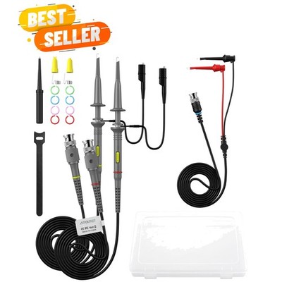 Universal 100MHz Oscilloscope Probes - Dual 10:1 & 1:1 with Minigrabber Leads