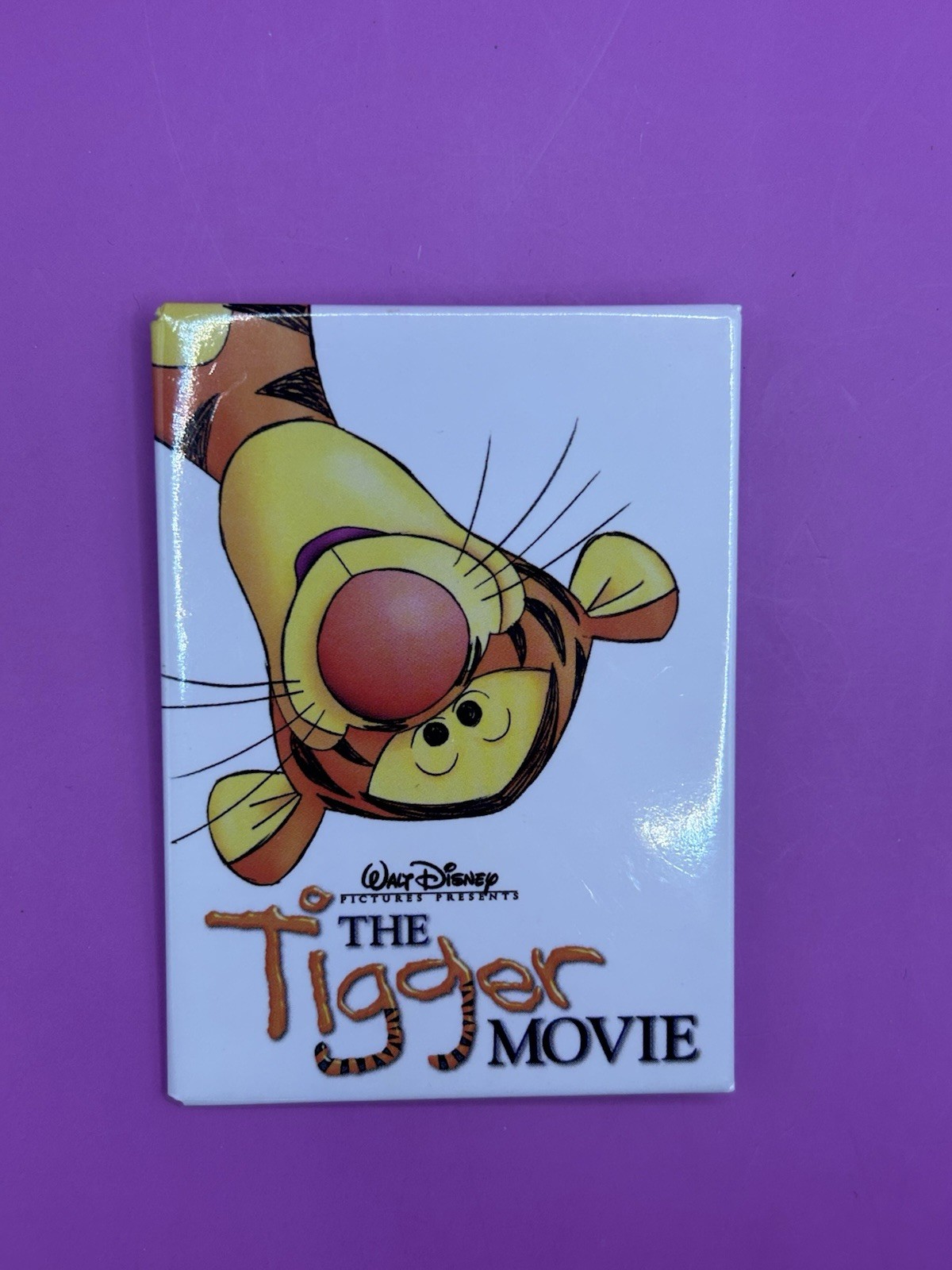 NEW- Walt Disney's The Tigger Movie- TIGGER- 2000 Pinback Button 3-1/2"x 2-1/2"