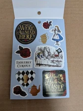 Alice In Wonderland Halloween Scrapbook Sticker Book  337 pc Mad Hatter Teacups