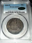 🔥1856 O 50c Seated Liberty Silver Half Dollar New Orleans PCGS MS62 CAC STICKER