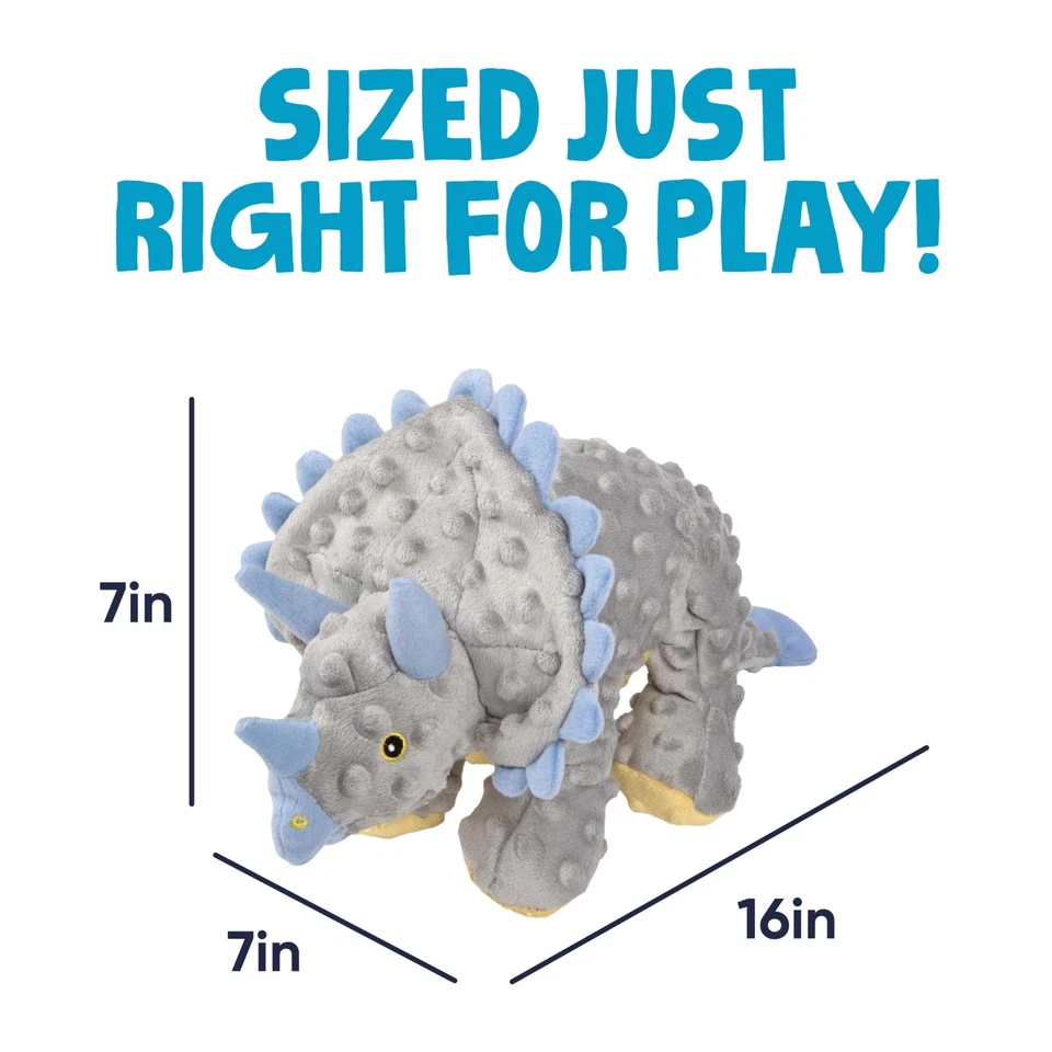 Juguete de peluche chirriante para perros Dinos con tecnología de protección masticable, tela duradera... Foto 3 de 4