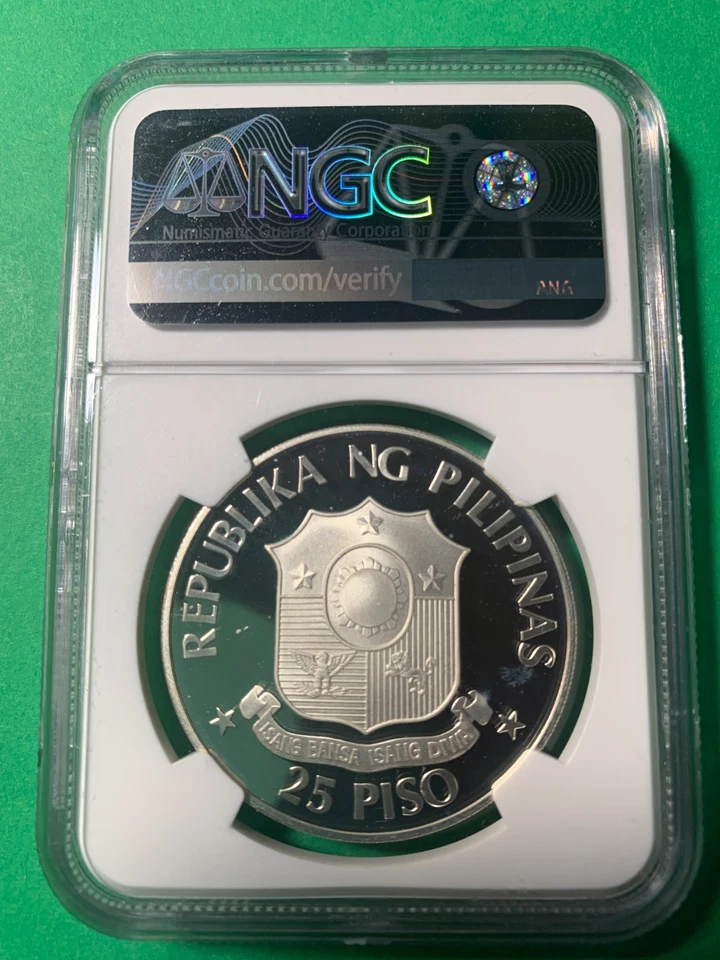 PHILIPPINES 1982 25 PISO MARCOS REAGAN PROOF NGC PF 68 UC SCARCE ONLY 250 MINTED - Image 2 of 4