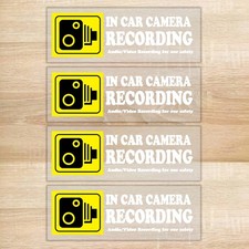4 Pcs Waterproof Vinyl Camera Recording Window Stickers for Rideshare Van Truck