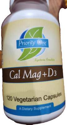 Priority One Cal Mag + D3  SUPPLEMENT WITH VITAMIN D , 120 CAPS