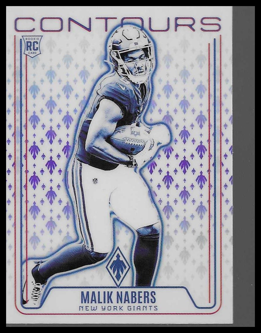 2024 Panini Phoenix #CON-MNS Malik Nabers RC Contours Purple Insert Giants NM