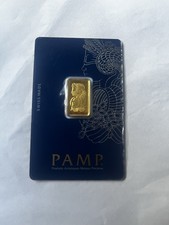 Pamp 5 Grams 999.9 Fine Gold Bar In Sealed Plastic 3087.21 per troy oz