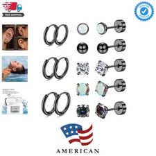 Surgical Steel Earrings for Sensitive Ears Hypoallergenic 20G Stainless Steel...