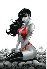 VAMPIRELLA #675 VIRGIN FABIO VALLE B&W EXCLUSIVE 1
