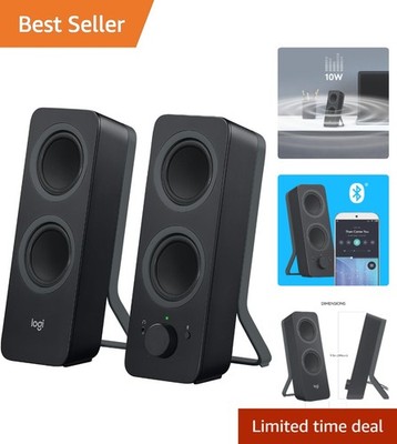 Logitech Z207 2.0 Bluetooth Computer Speakers for Multi-Device Use
