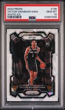 2023-24 Panini Prizm Victor Wembanyama #136 RC White Ice /35 PSA10 💎