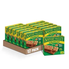 Nature Valley Crunchy Oats N Honey Granola Bars 12 Pack Whole Grain Snacks