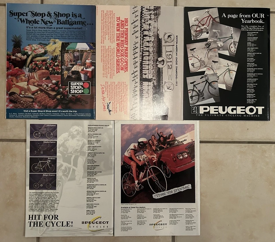 1986 - 1990 BOSTON RED SOX Yearbook Lot Set of 5 CLEMENS Wade BOGGS Rice EVANS - Image 2 of 2