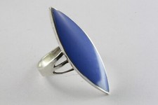 Design Blue Quartz Ring Women Silver Ring 925 Real Silver / 491