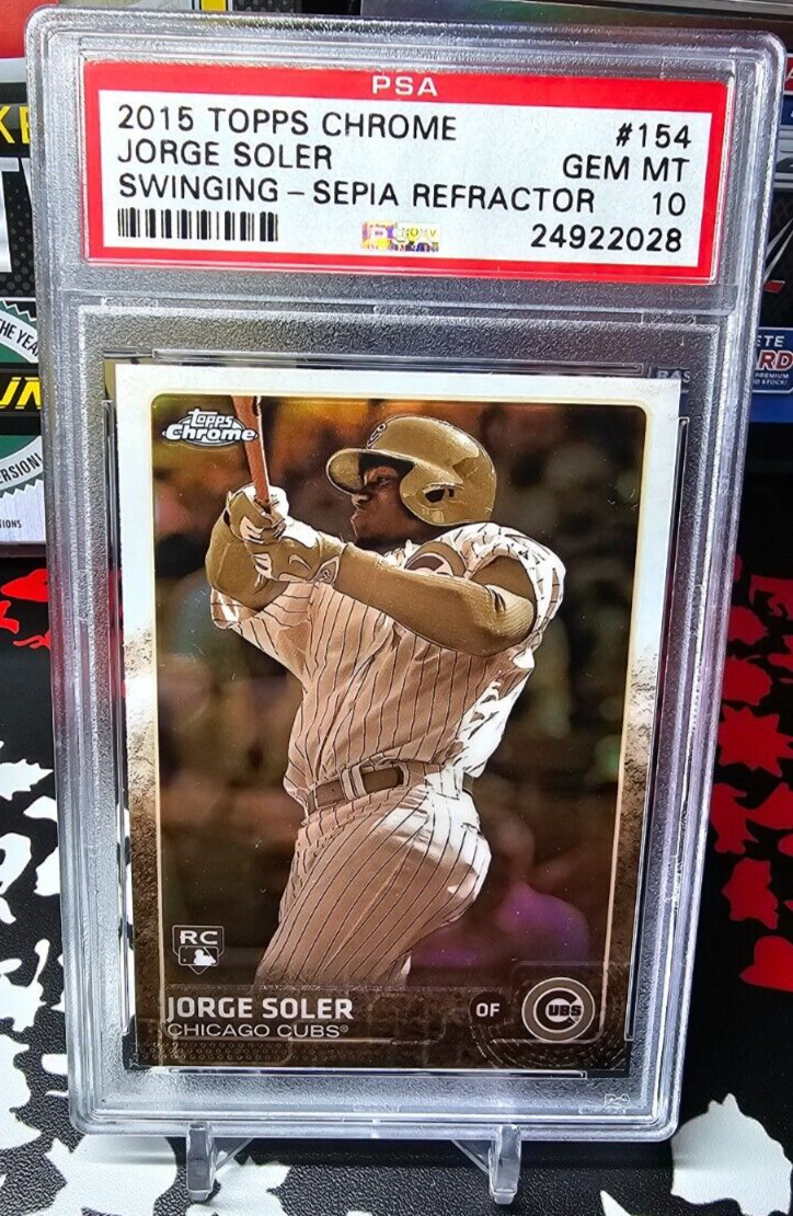 2015 Topps Chrome SEPIA #154 Jorge Soler Swinging PSA 10 Gem Mint Rookie