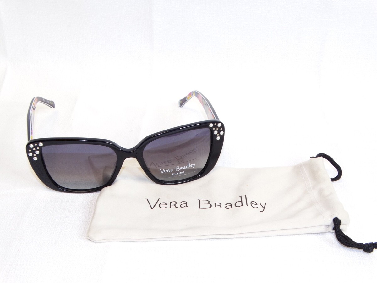 Vera Bradley Black Gradient Sunglasses Vera Bradley MARGE Polarized Sunglasses Rectangle Moon  main image 2