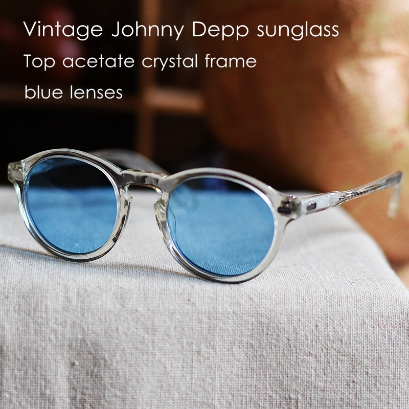 Johnny Depp Blue Tint Sunglasses Johnny Depp Blue Tinted - Main Image