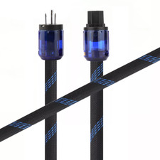 OFC Pure Copper Wire US EU Rhodium Plated Plug HiFi Audio Power Supply Cable