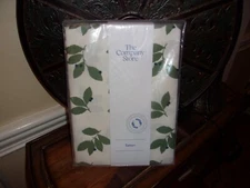 New The Company Store Alexandria Leaf Green Queen Flat Sheet Only