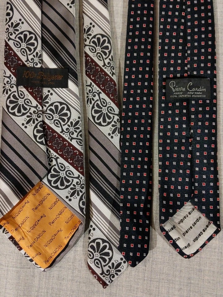 Lot Of 2 - Vintage Pierre Cardin Paris New York Men's Necktie Ties - Image 2 of 4