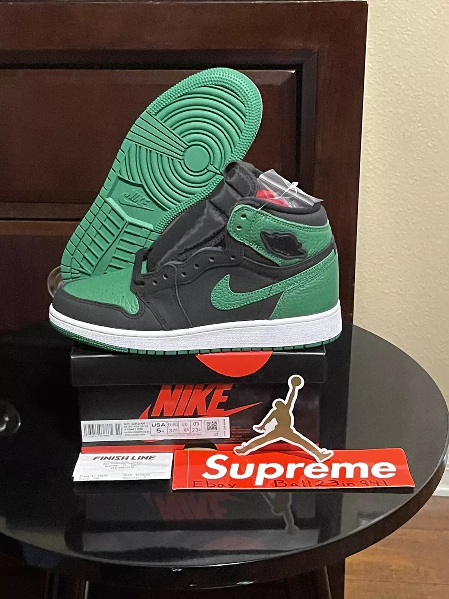 Pine green jordan top 1 finish line