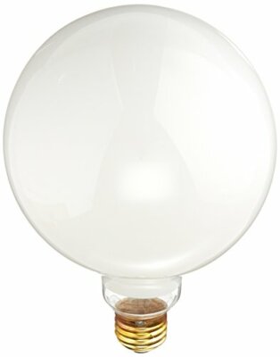 Bulbrite 100G40WH 100W G40 Globe 125V Standard Base Light Bulb, White