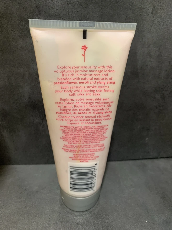 Loción de masaje sensual The Healing Garden Jasmine Therapy 7 oz/206 ml sin sellado Foto 2 de 4