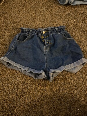 shein midrise jean hemmed jean shorts