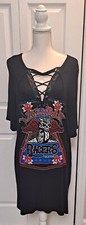Black Size 14 Boohoo Legendary Bikers Show Now Fear Biker  Dress
