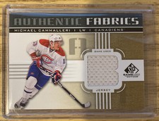 2011-12 SP Game Used MICHAEL CAMMALLERI Authentic Fabrics Relic #AF-MC CANADIENS
