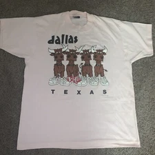 Vtg 1988 Screen Stars Dallas Texas  Tee Unisex XLarge Single Stitch TShirt