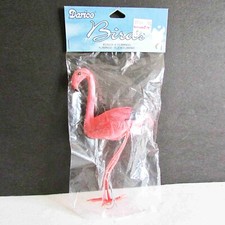 Darice Craft Birds 6" Pink Flamingo new in package wired feet FREE SH