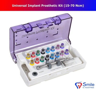 Universal Dental Implant Abutment Ratchet Torque Wrench Kit – 16 Drivers, 15-70 Ncm – Smile Dentale - View #2