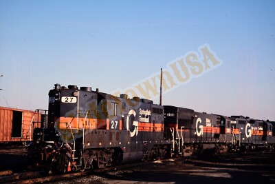 Vtg 1990 Duplicate Train Slide 27 Springfield Terminal Waterville ME X8L199