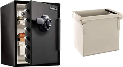 SFW205CWB Fireproof Waterproof Safe with Dial Combination, 2.05 Cubic Feet, Blac