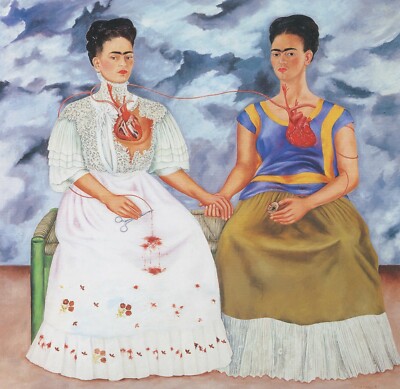 Frida Kahlo - The Two Fridas 1939   -  CANVAS or PRINT WALL ART Archival