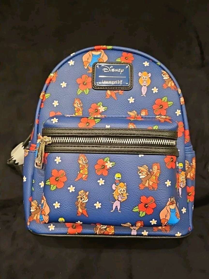 HTF Rescue Rangers Loungefly Backpack Exclusive Floral AoP  display picture 3