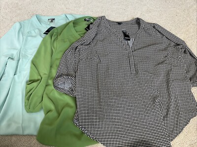 Lot Of 3- NWT - Torrid Harper Blouse Studio Crepe De Chine Pullover Top Size 2