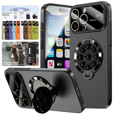 Mag Safe Case For iPhone 16 Pro Max 15 Pro Max Camera Lens Protector Cover