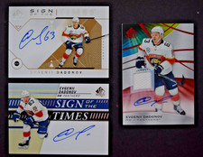 Evgenii Dadonov SP Game Used Red Jerssy Auto & 2 Sign of the Times Autos