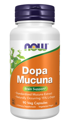 NOW FOODS, DOPA MUCUNA Gehirn Gesundheit 90 Veg. Kapseln