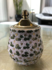 Vtg. Mid-century Japan Glazed Ceramic Hand Painted Table Cigarette Lighter 3.5" — photo 4