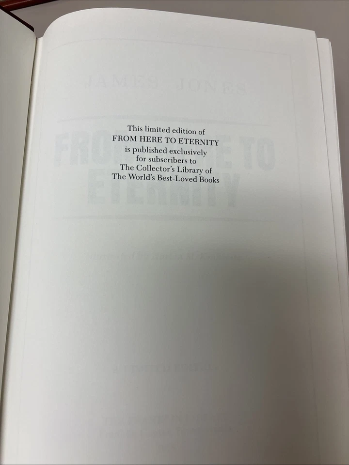 FROM HERE TO ETERNITY by JAMES JONES - LEATHER BOUND FRANKLIN LIBRARY - Image 4 of 4