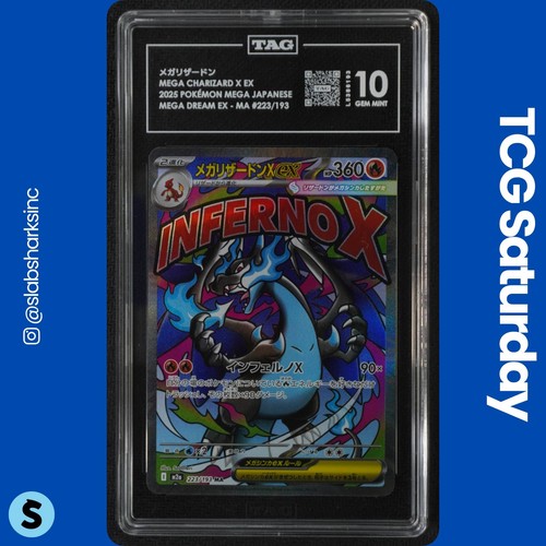 2025 POKEMON MEGA DREAM JP #223/193 CHARIZARD X EX ATTACK RARE TAG 10