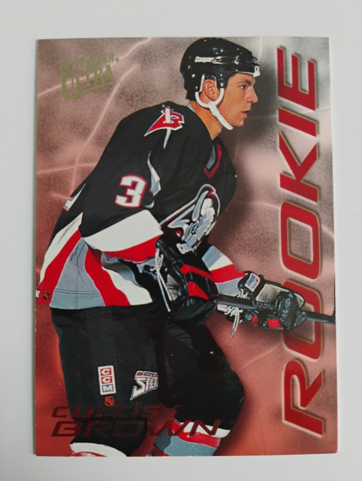 96 97 FLEER ULTRA ROOKIE CURTIS BROWN #3 SABRES