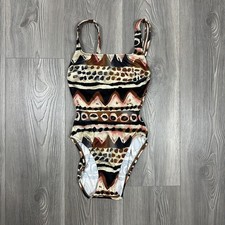 Vintage Baja Blue Neutral Printed One Piece Underwire Swimsuit