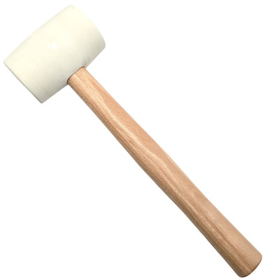Gummihammer 680g Weiß Hartgummihammer Kopf Ø 62 mm Holzstiel HERO Premium