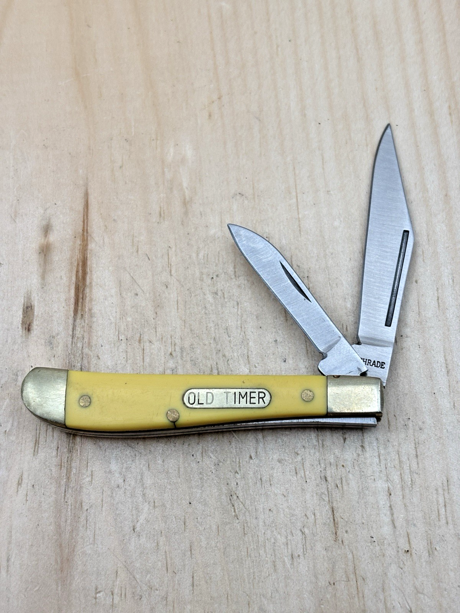Schrade Old Timer 720TY Dog Leg Jack Two Blade Pocket Knife FREE