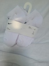 Nike Boys 6 Pack Cushioned No Show Socks White Size 10C-3Y NWT Size 5-7